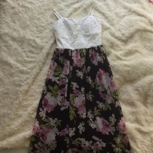 Floral Lace Lily Rose Long Strap Maxi Dress